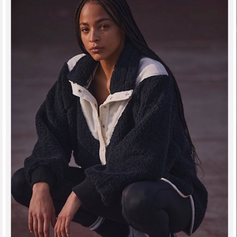 Free People Fall To Rise Fleece Quarter Snap - Picture 2 of 8